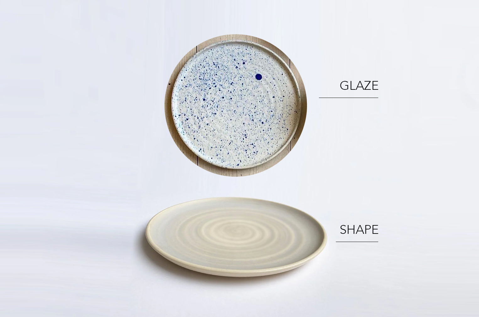 Lunch Plate - Curved - 22 cm - Much Splatter
