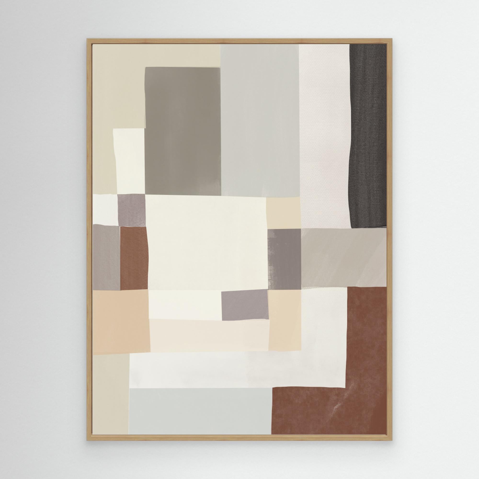 Neutral color geometrical abstract 02