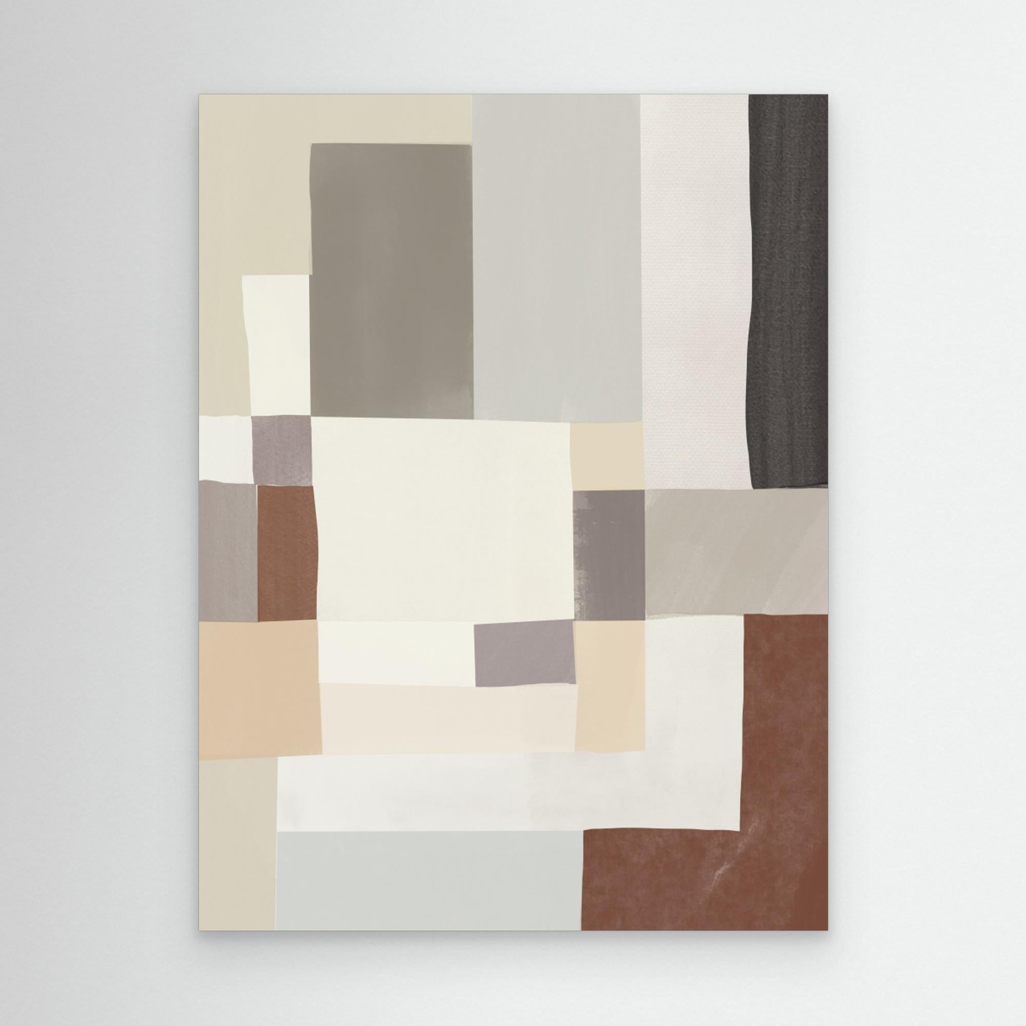 Neutral color geometrical abstract 02