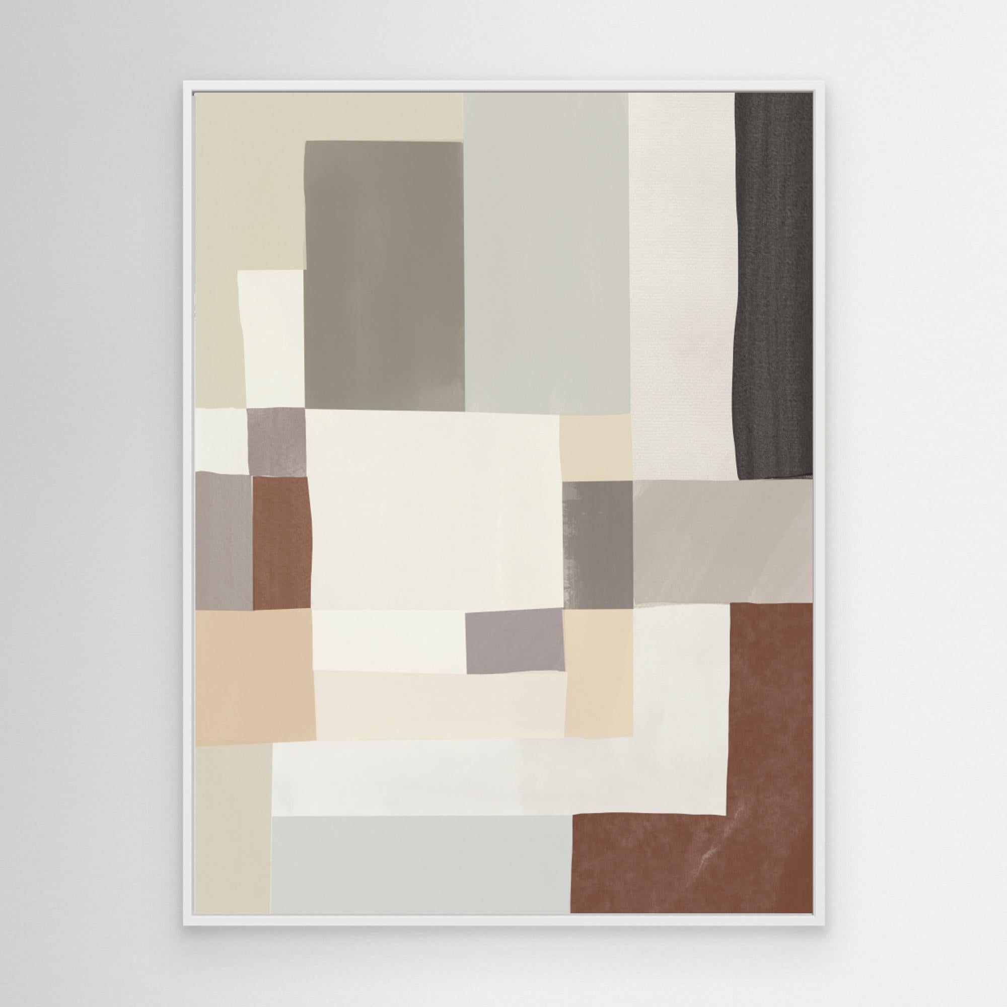 Neutral color geometrical abstract 02