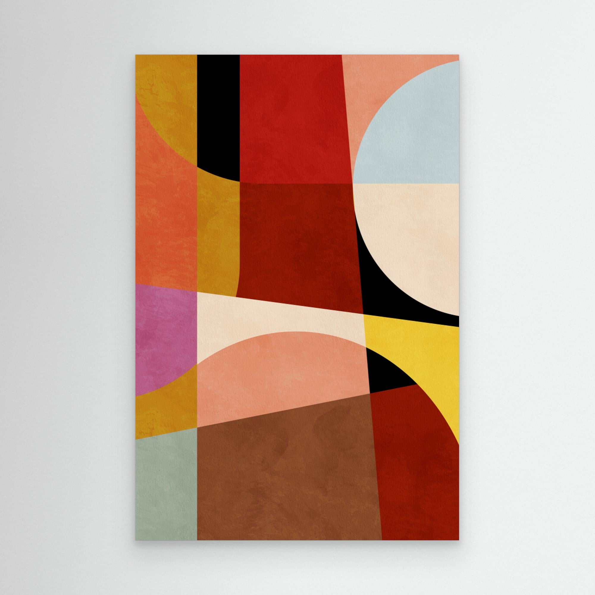 Warm Colors Bauhaus Geometry2