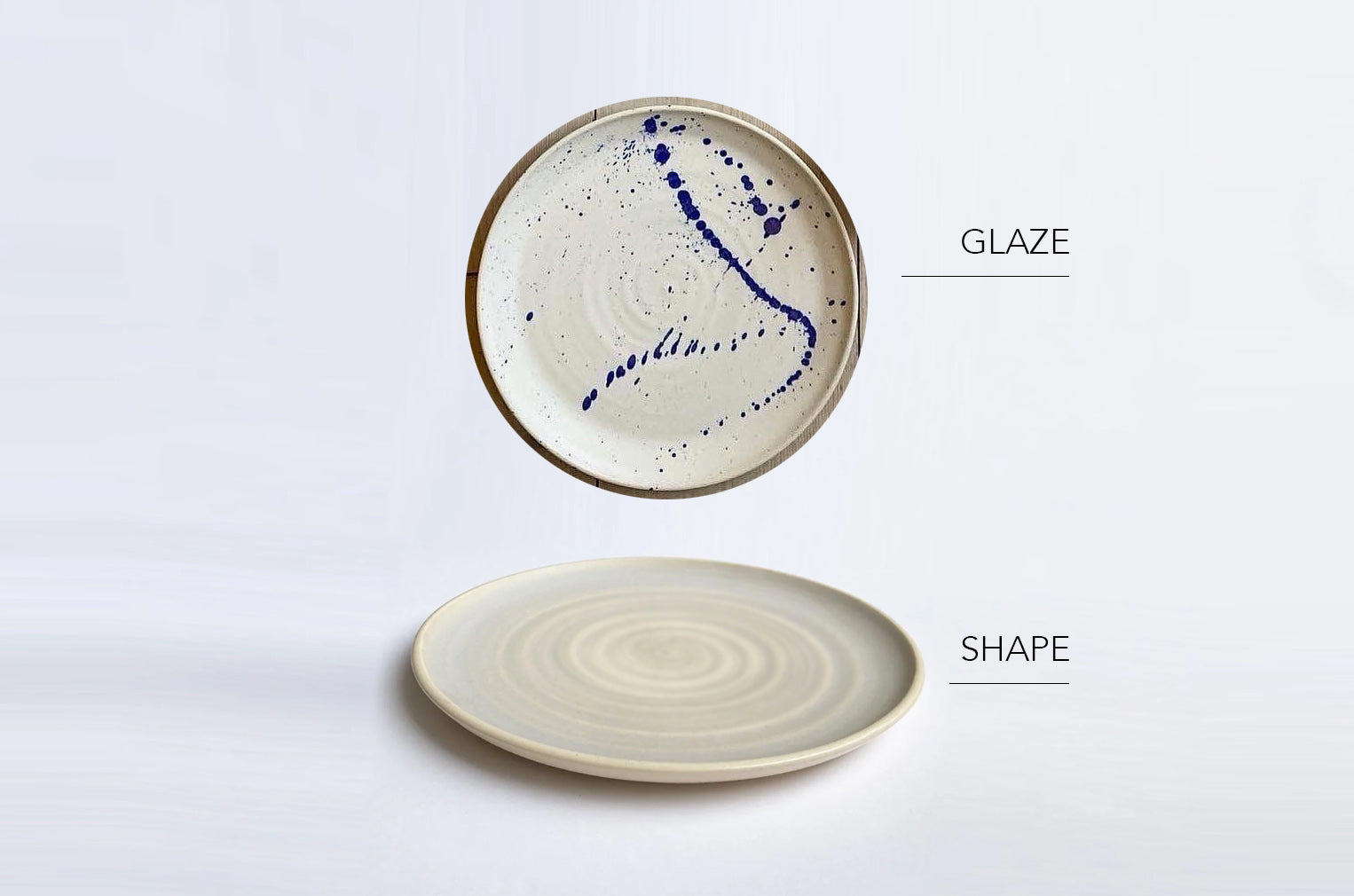 Dinner Plate - Curved - 25 cm - Semi Splatter
