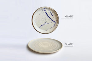 Lunch Plate - Curved - 22 cm - Semi Splatter