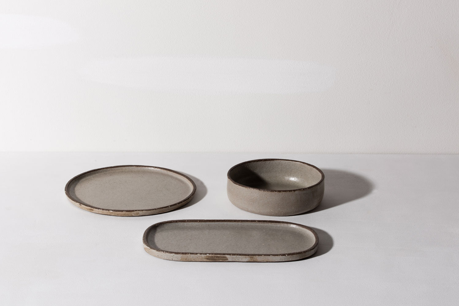 Oval Side Plate - Large - Nordic Grey