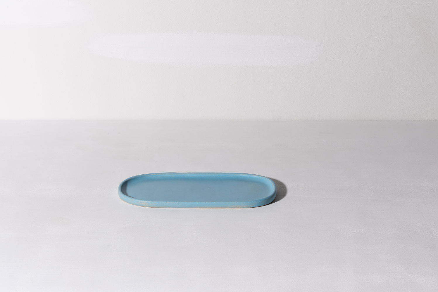 Oval Side Plate - Large - Baby Blue